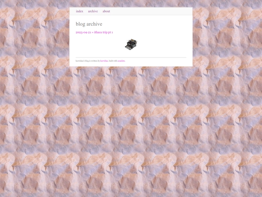 blog/archive screenshot