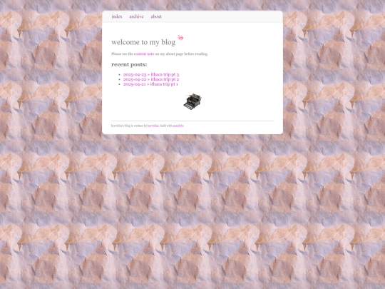 blog screenshot
