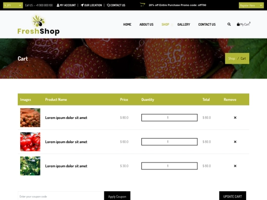 cart screenshot