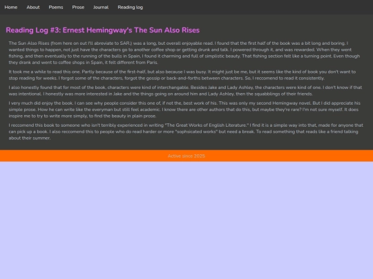 BookReview3TheSunAlsoRises screenshot