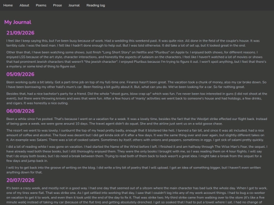 Journal screenshot