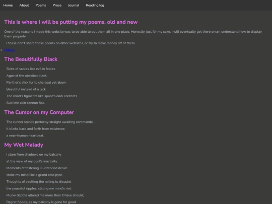 Poems screenshot