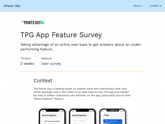 tpg-survey screenshot