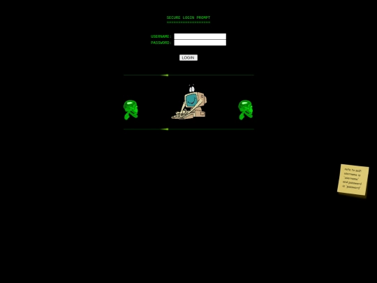 login screenshot