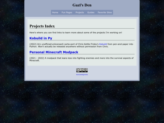 projects screenshot