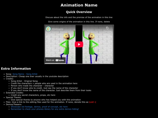Animations/Template screenshot