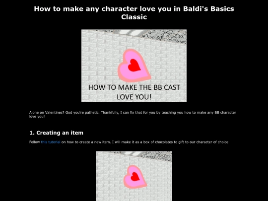Baldi/How-To-Make-Any-Character-Love-You-For-Valentines screenshot