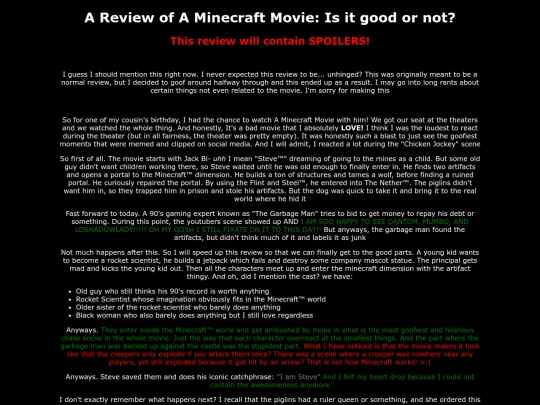 Miscellaneous/Is-A-Minecraft-Movie-Good screenshot