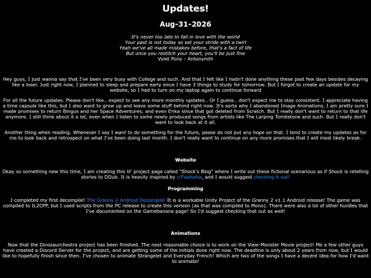 Updates screenshot