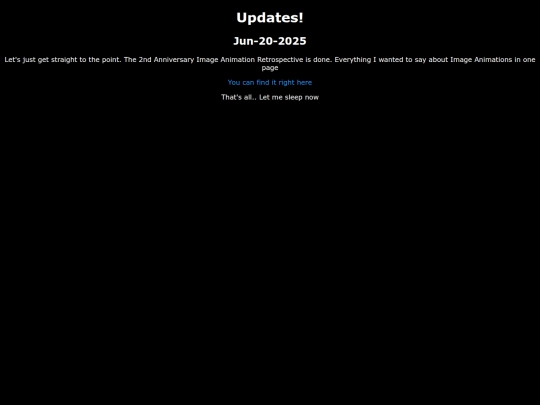 Updates/06-20-2025 (The 2nd Anniversary Retrospective for Image Animations is here!) screenshot