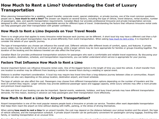 how-much-to-rent-a-limo screenshot