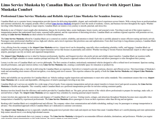 limo-service-muskoka screenshot