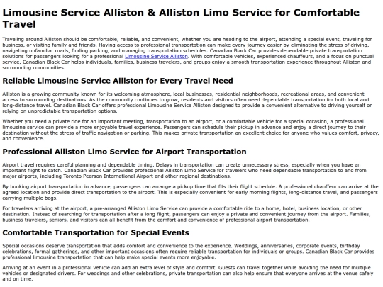 limousine-service-alliston screenshot
