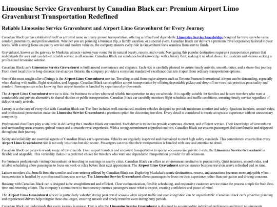 limousine-service-bracebridge screenshot
