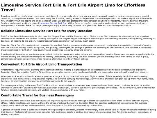 limousine-service-fort-erie screenshot