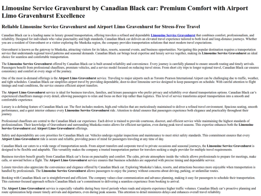 limousine-service-gravenhurst screenshot