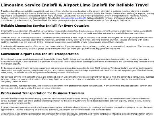 limousine-service-innisfil screenshot