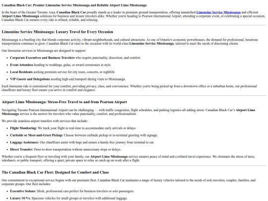 limousine-service-mississauga screenshot