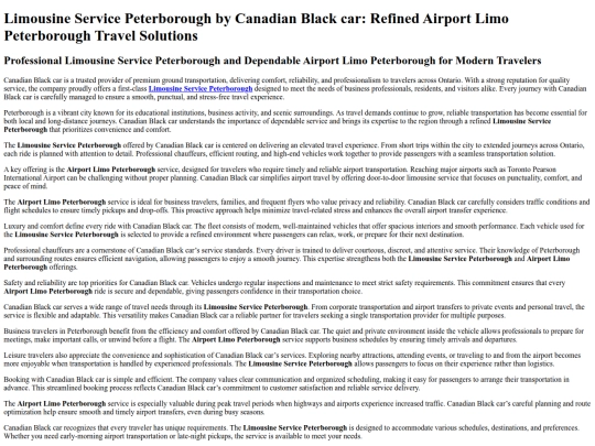 limousine-service-peterborough screenshot