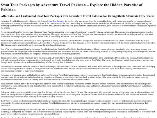 swat-tour-packages screenshot