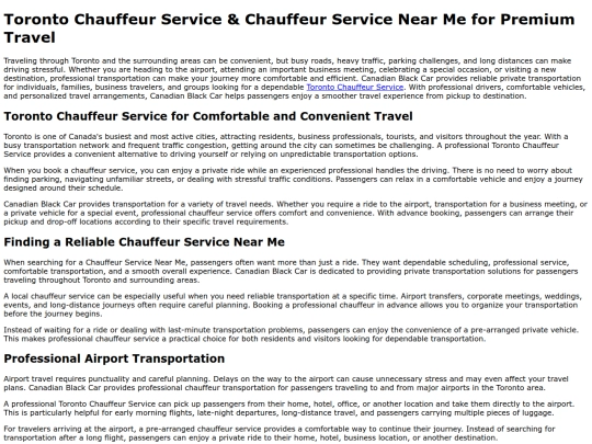 toronto-chauffeur-service screenshot