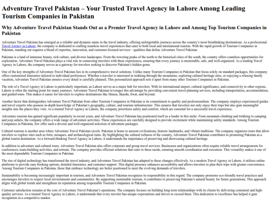 travel-agency-in-lahore screenshot