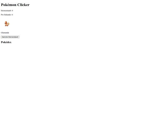 pokemon/HTML pokemon Clicker screenshot