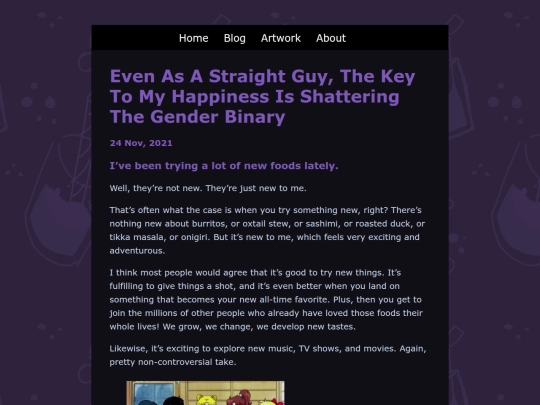 posts/2021-11-24-Even-As-A-Straight-Guy-The-Key-To-My-Happiness-Is-Shattering-The-Gender-Binary screenshot