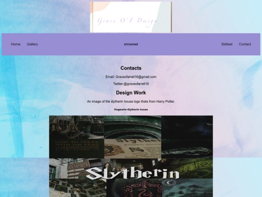 Project site/contact screenshot