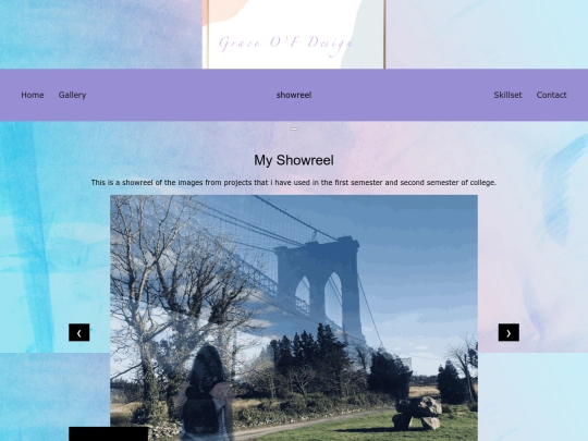 Project site/showreel screenshot