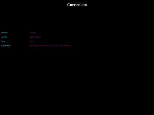 Curriculum 3 screenshot