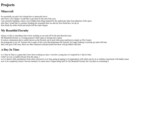 projects screenshot