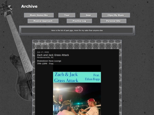 music/tour/archive screenshot