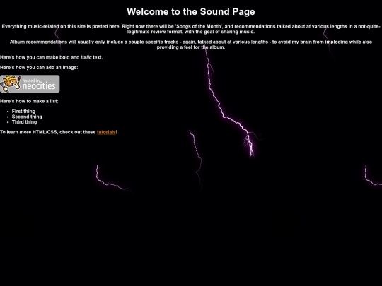 musicpage screenshot