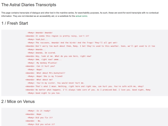 transcripts screenshot