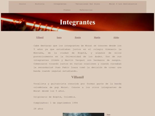 Integrantes screenshot