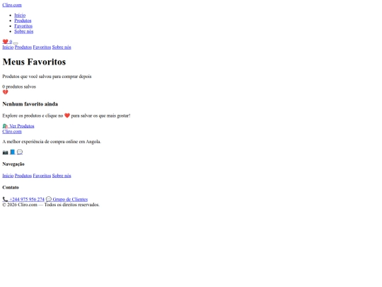 Site Oficial /favoritos screenshot