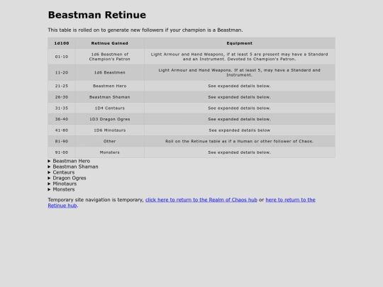 Realm of Chaos/Retinue/minotaur screenshot