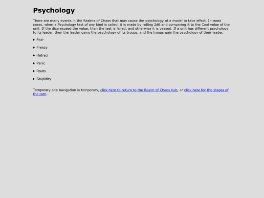 Realm of Chaos/Turns/psychology screenshot