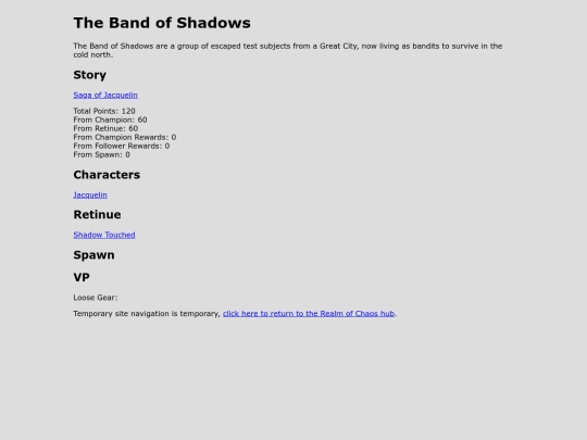 Realm of Chaos/Warbands/BandOfShadows/hub screenshot