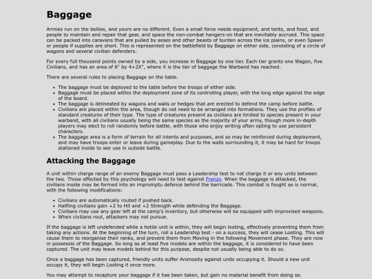 Realm of Chaos/baggage screenshot