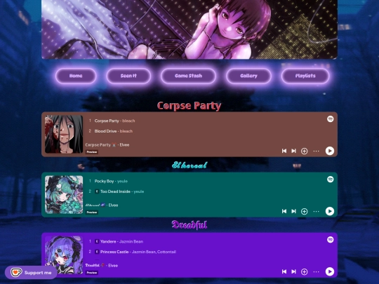 Playlists screenshot