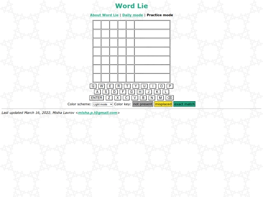wordlie/practice screenshot