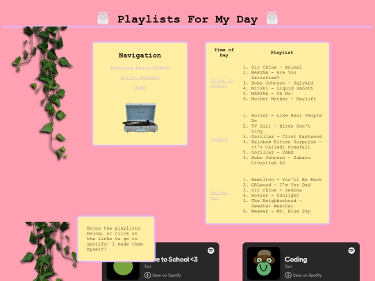 final/playlist screenshot