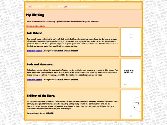 writing screenshot