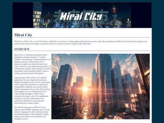 mirai-overview screenshot