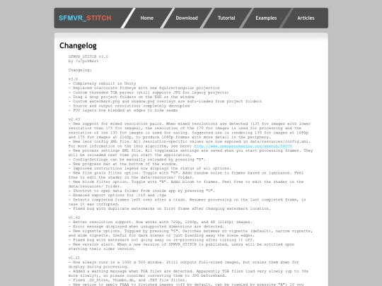 changelog screenshot