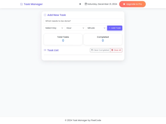 PixelCode/projects/TaskMenager screenshot
