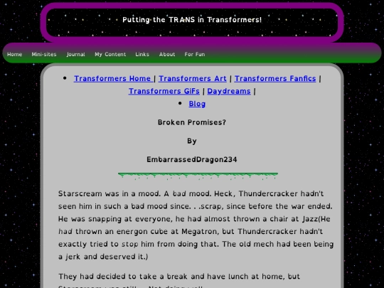 Transformers/Promises screenshot