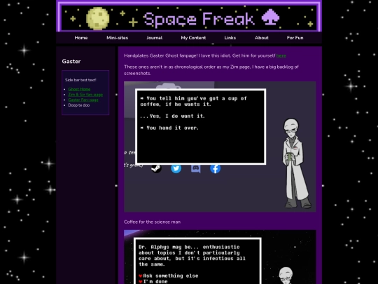 Ukagaka/gaster screenshot